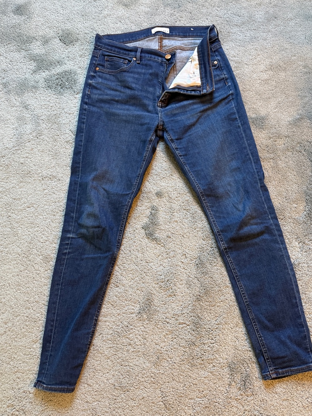 LOFT Women's Skinny Jeans in Dark Blue Denim